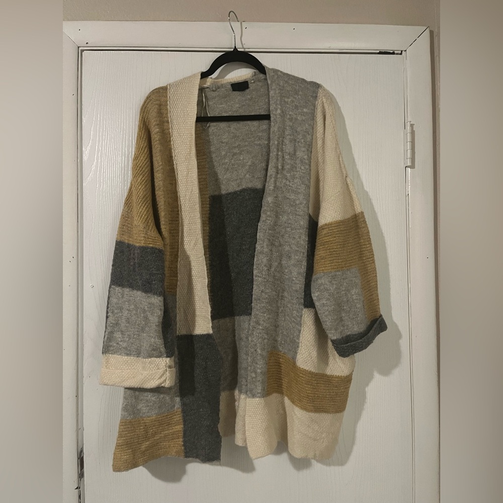 Topshop Multicolor Open Front Cardigan